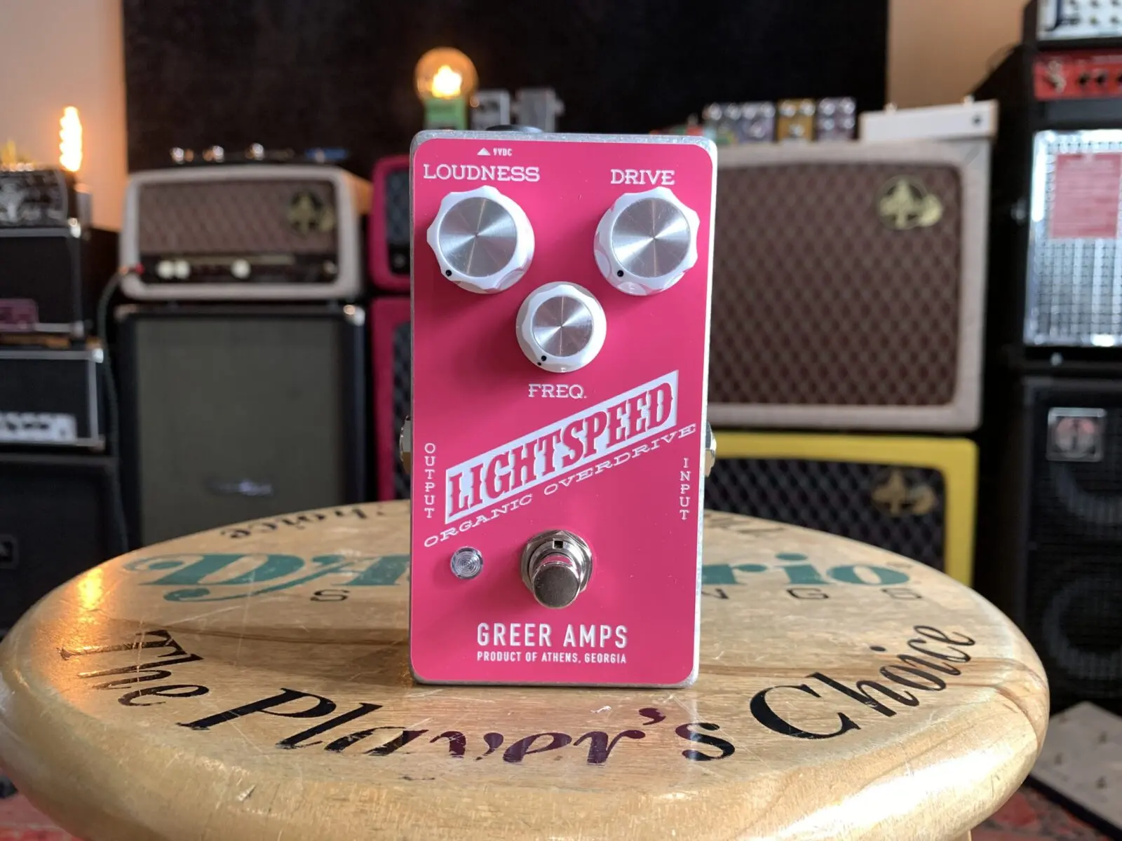 Greer Amps Lightspeed Organic Overdrive Pink/White - One More Pedal